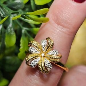 Karis Diamond accent Peony ring